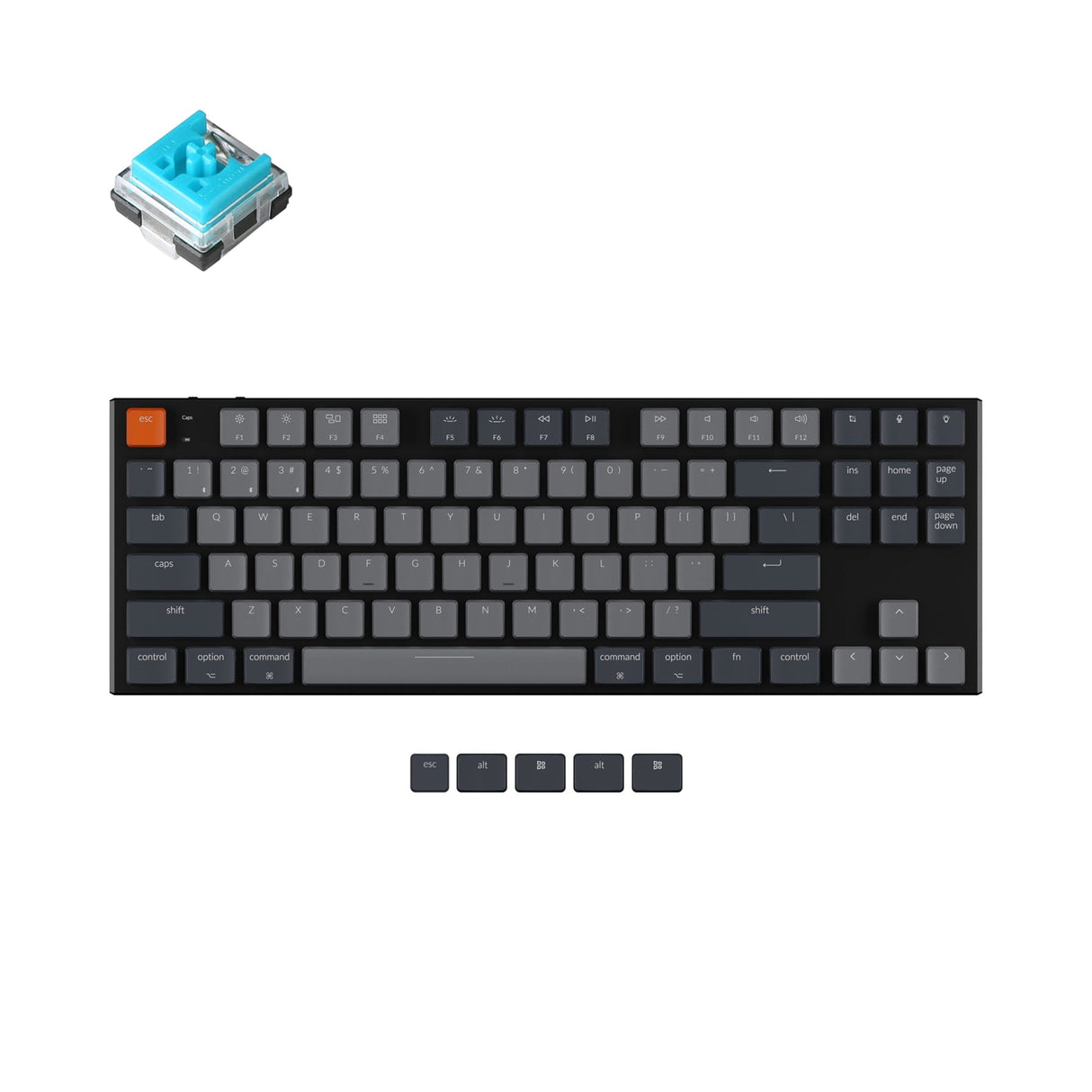 Keychron K1 kabellose mechanische Tastatur Version 5 (US-ANSI-Layout)