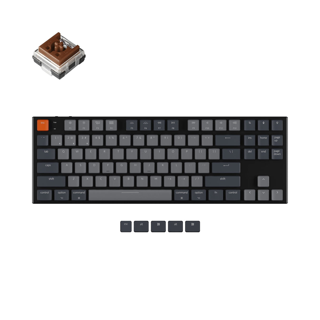 Keychron K1 kabellose mechanische Tastatur Version 5 (US-ANSI-Layout)