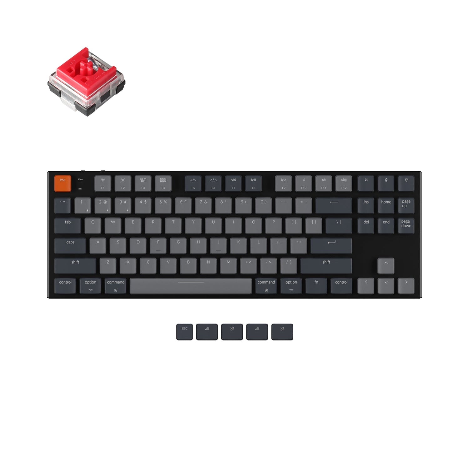 Keychron K1 kabellose mechanische Tastatur Version 5 (US-ANSI-Layout)