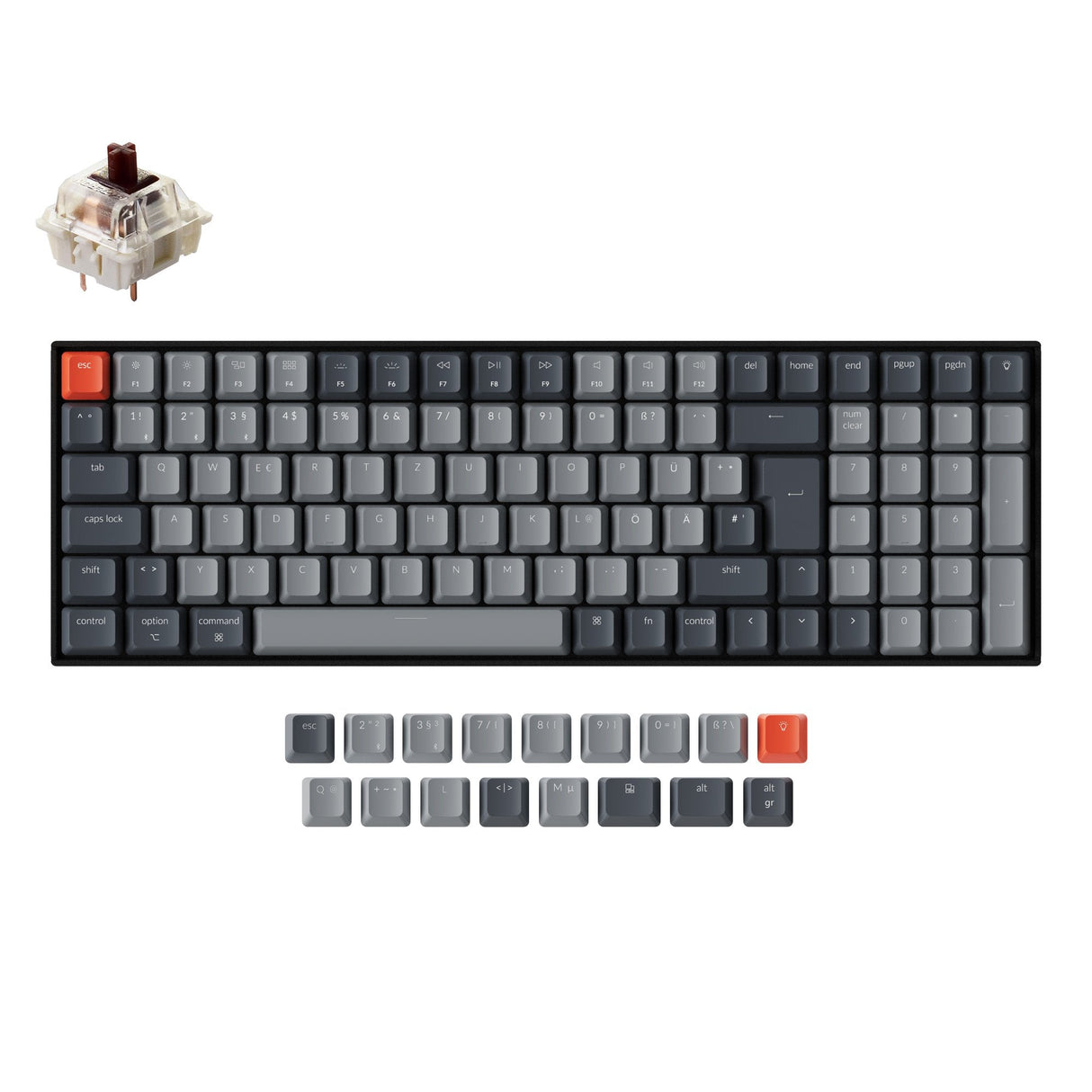 Keychron K4 kabellose mechanische Tastatur (Deutsches ISO-DE-Layout) – Version 2