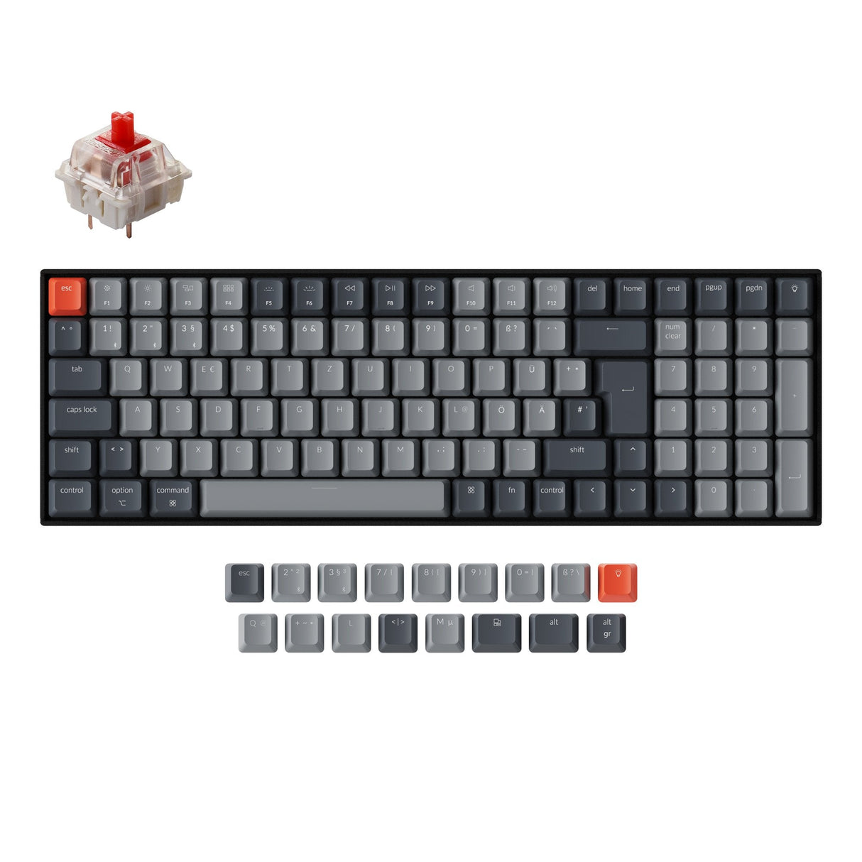 Keychron K4 kabellose mechanische Tastatur (Deutsches ISO-DE-Layout) – Version 2