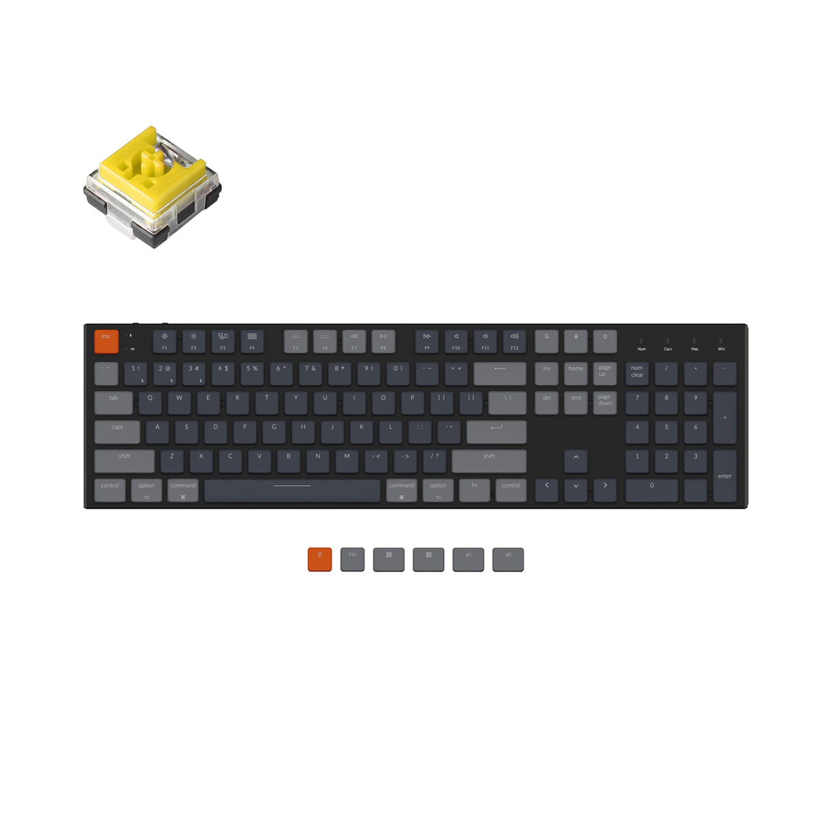 Keychron K5 Ultraflache kabellose mechanische Tastatur (US-ANSI-Layout)