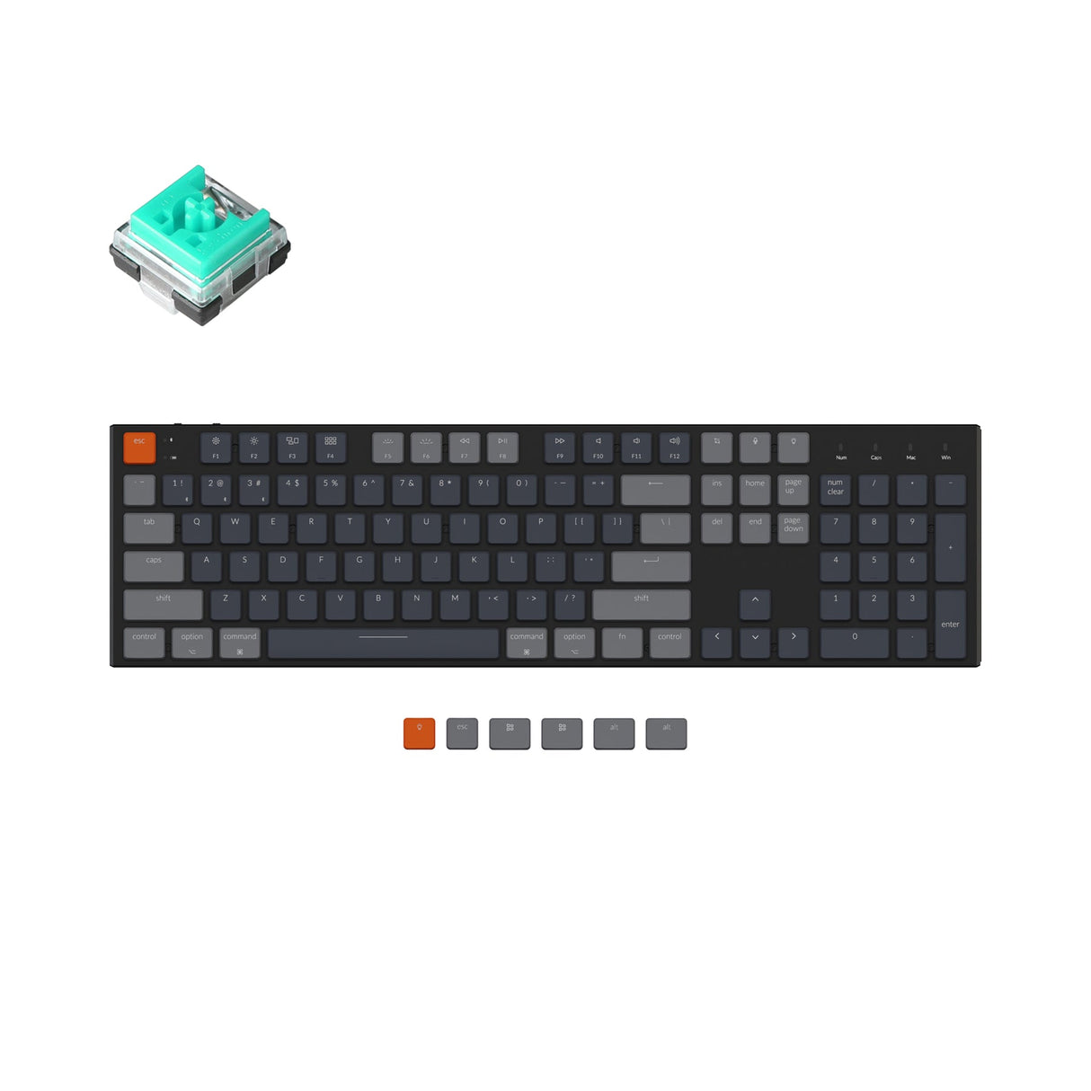 Keychron K5 Ultraflache kabellose mechanische Tastatur (US-ANSI-Layout)