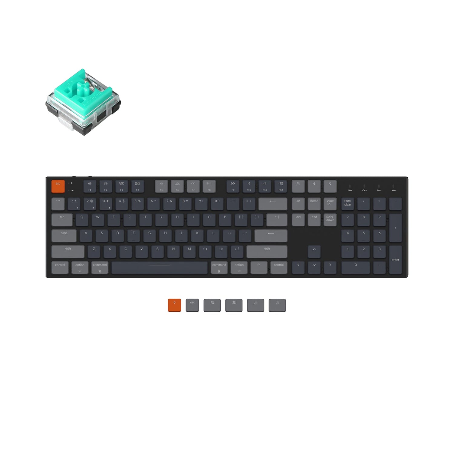 Keychron K5 Ultraflache kabellose mechanische Tastatur (US-ANSI-Layout)