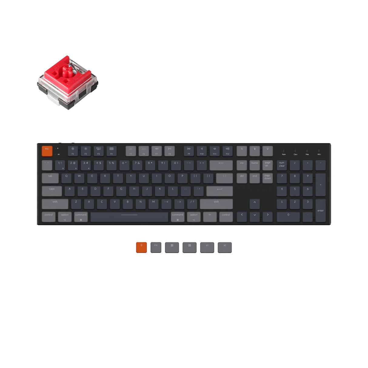 Keychron K5 Ultraflache kabellose mechanische Tastatur (US-ANSI-Layout)