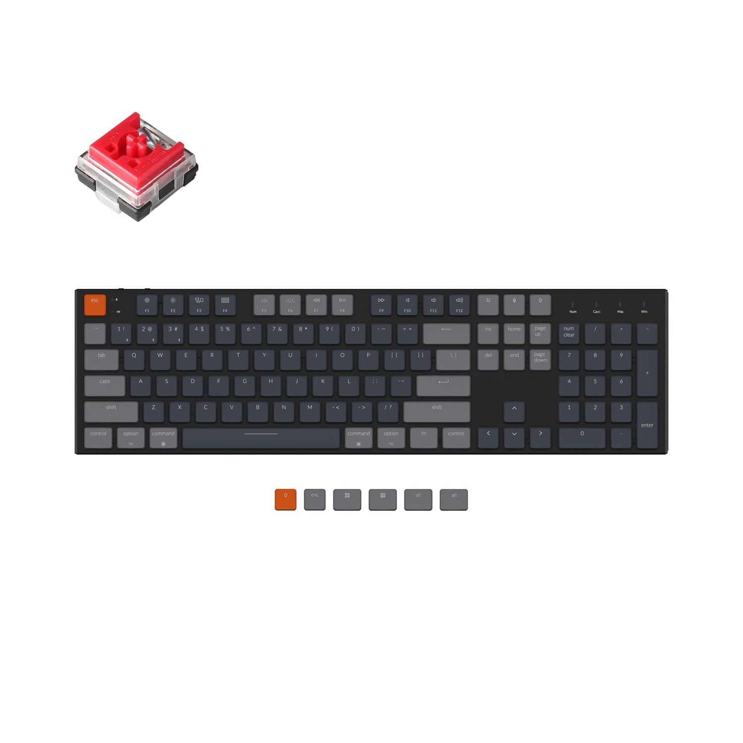 Keychron K5 Ultraflache kabellose mechanische Tastatur (US-ANSI-Layout)