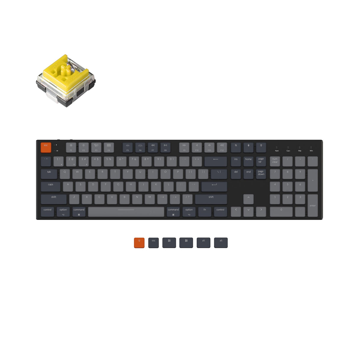 Keychron K5 Ultraflache kabellose mechanische Tastatur (US-ANSI-Layout)