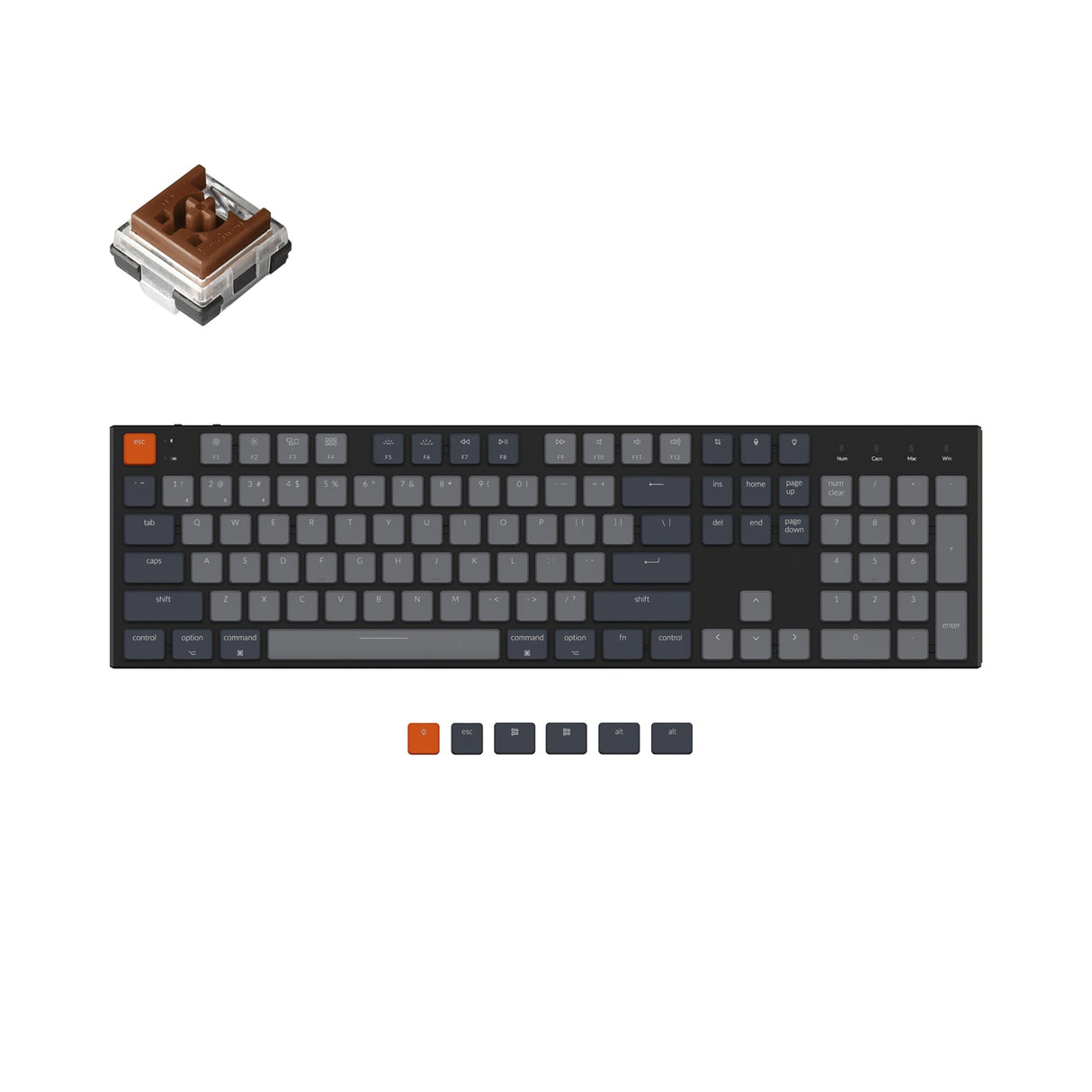 Keychron K5 Ultraflache kabellose mechanische Tastatur (US-ANSI-Layout)