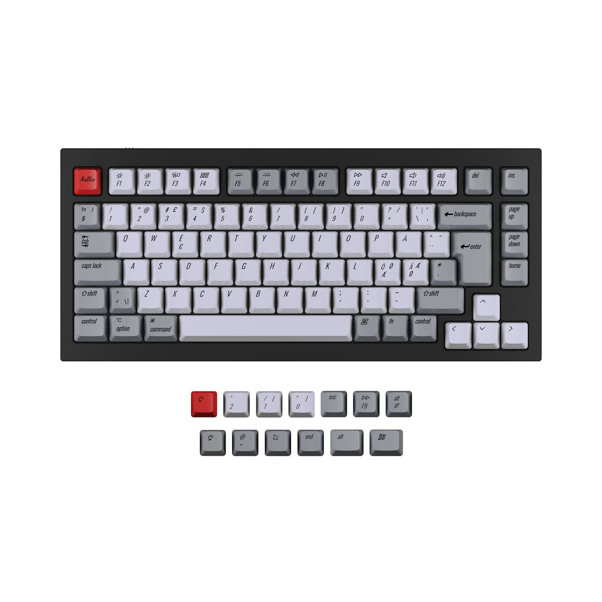 ISO Q1 & K2 OEM-Dye-Sub-PBT-Tastenkappen-Sammlung