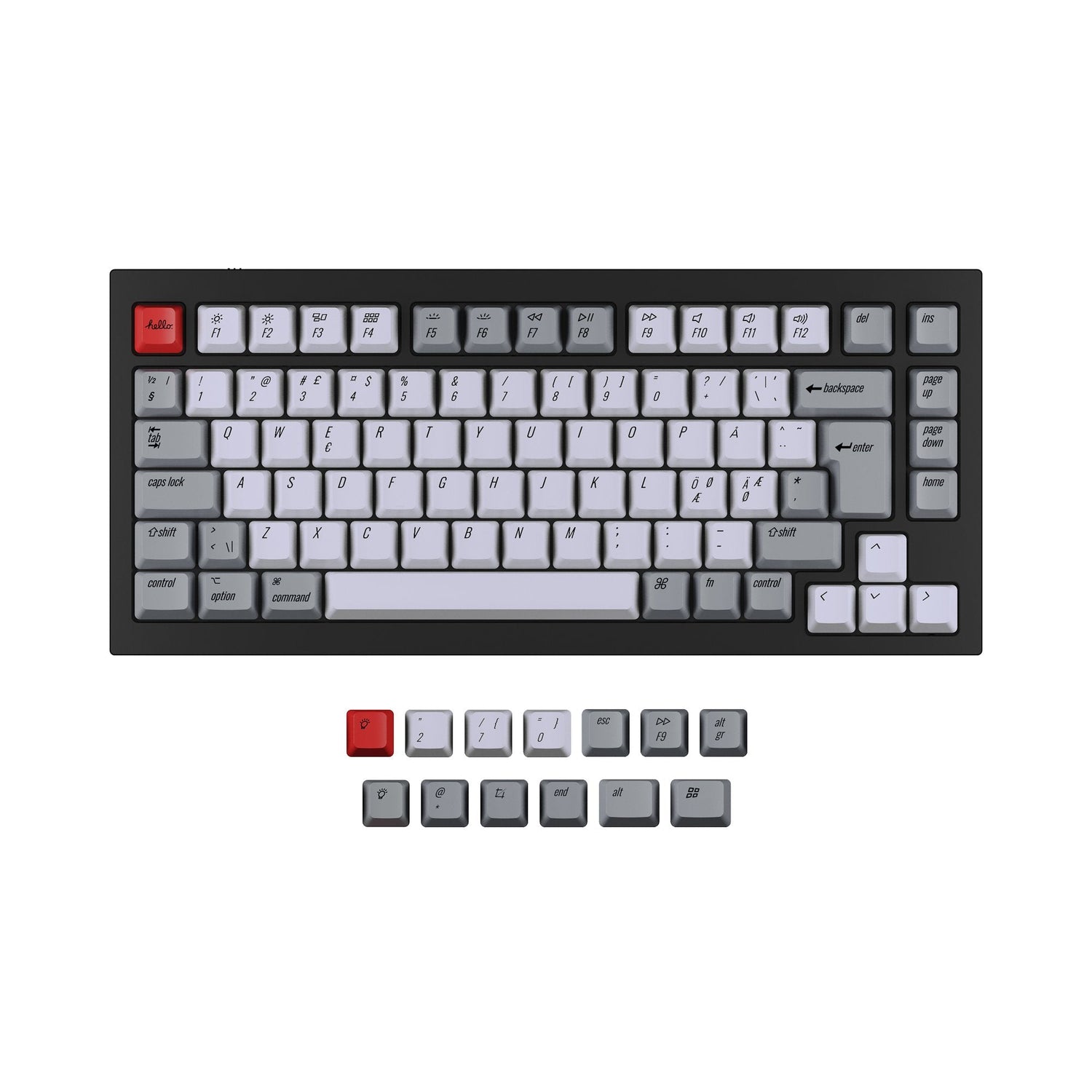 ISO Q1 & K2 OEM-Dye-Sub-PBT-Tastenkappen-Sammlung