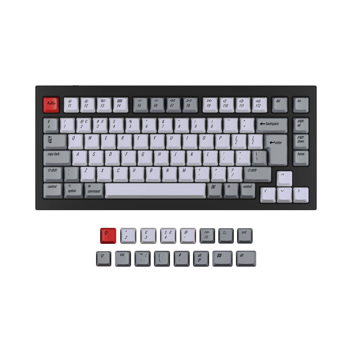 ISO Q1 & K2 OEM-Dye-Sub-PBT-Tastenkappen-Sammlung