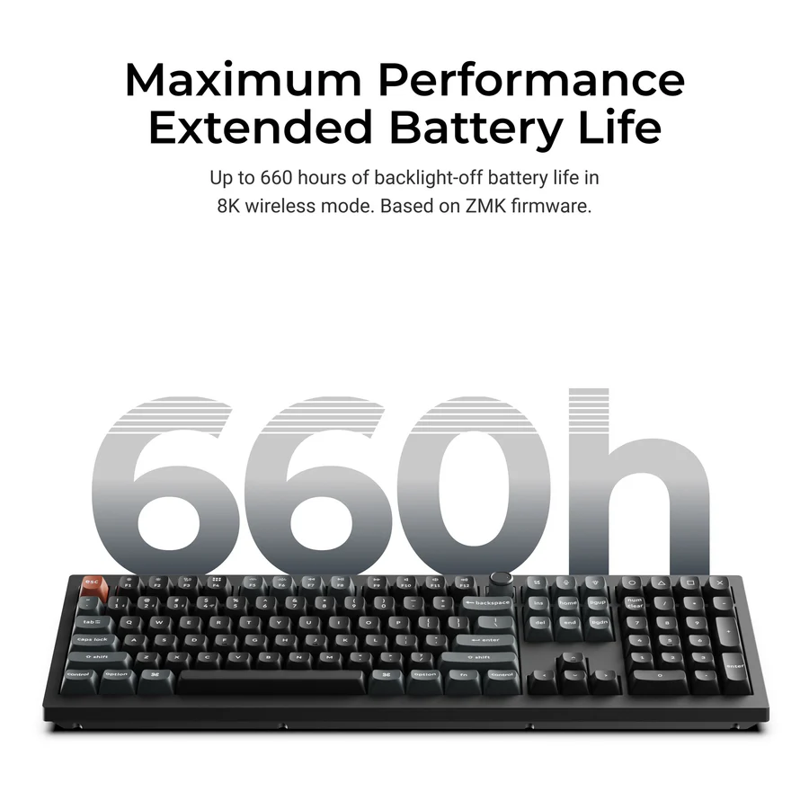 Keychron V6 Ultra 8K Wireless Custom Mechanical Keyboard(US ANSI Layout)