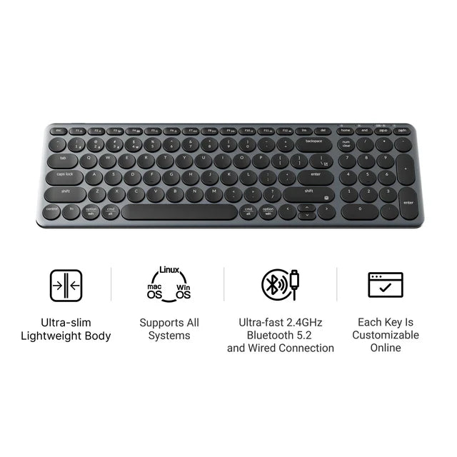 Keychron B4 Pro Ultra-Slim Kabellose Tastatur (US ANSI Layout)