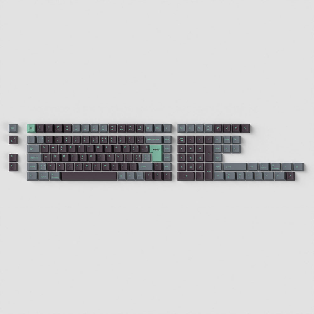 ISO Cherry Profile Dye-Sub PBT Komplettset Tastenkappen-Set – Hacker Mint