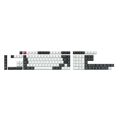 ISO Layout Cherry Profil Dye-Sub PBT Vollständiges Tastenkappen-Set - Schwarz und Weiß