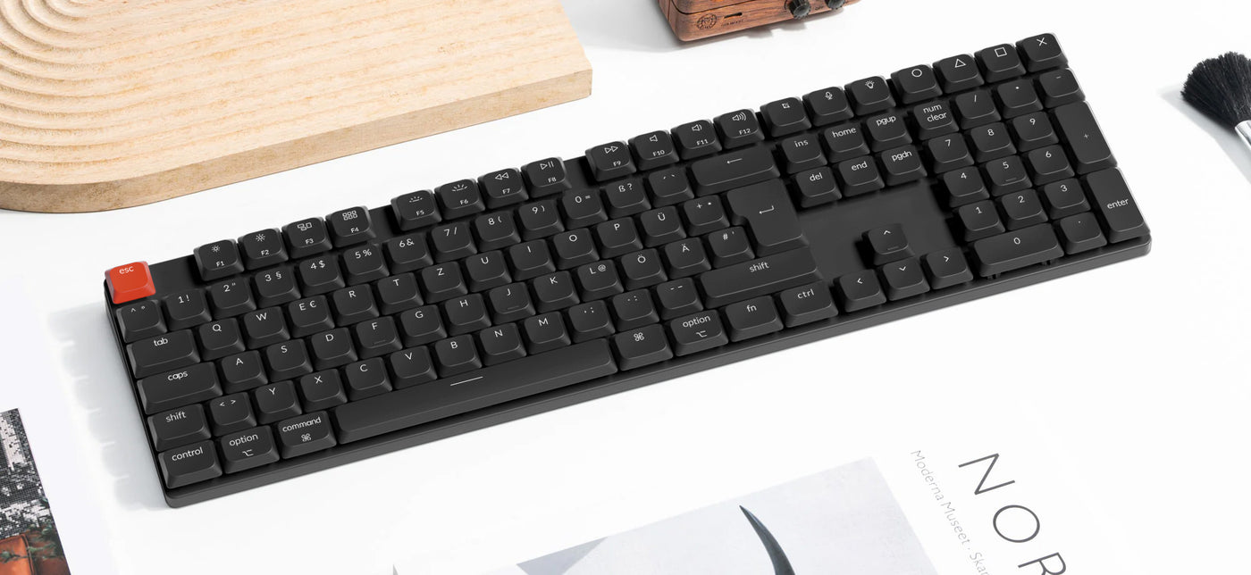 ISO Low Profile Shine-Through ABS LSA Full Set Keycap Set - Black