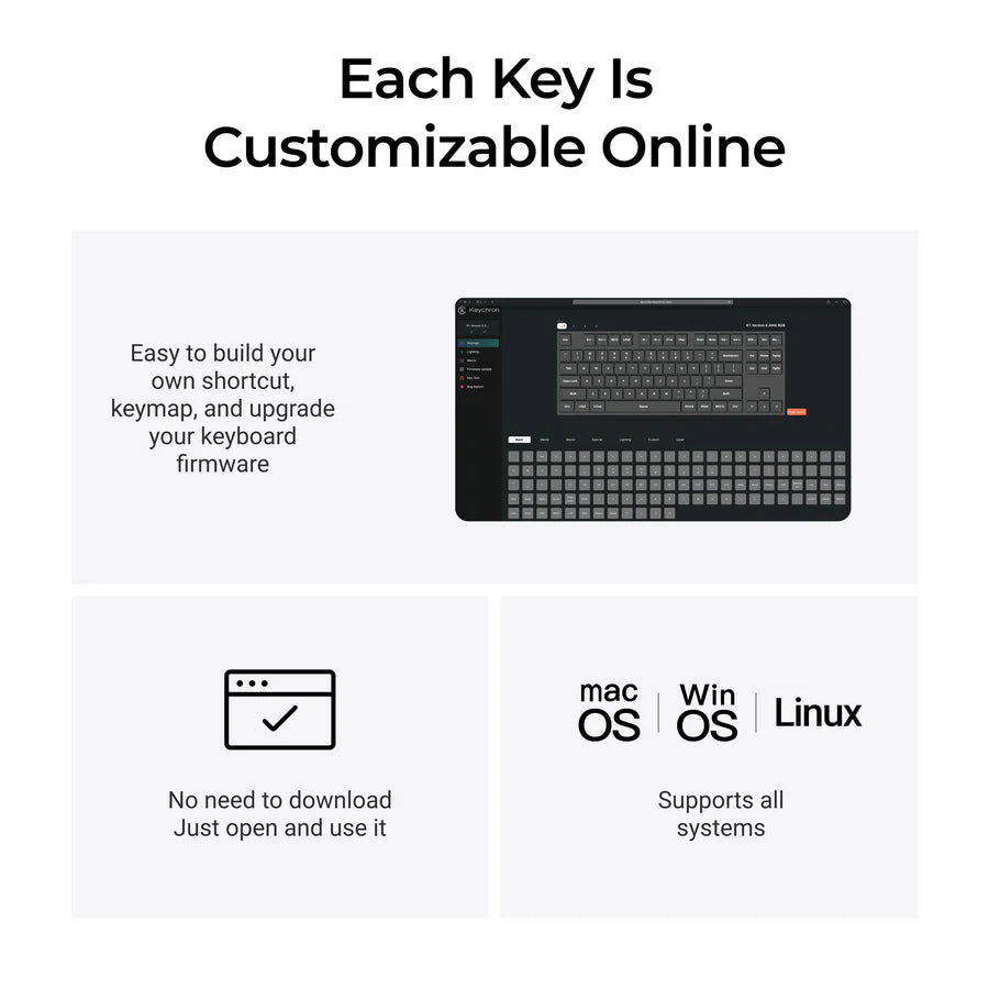 Keychron K1 QMK Wireless Mechanical Keyboard (Version 6) (US ANSI Layout)