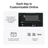 Keychron K2 HE Wireless Magnetic Switch Custom Keyboard - Concrete Edition