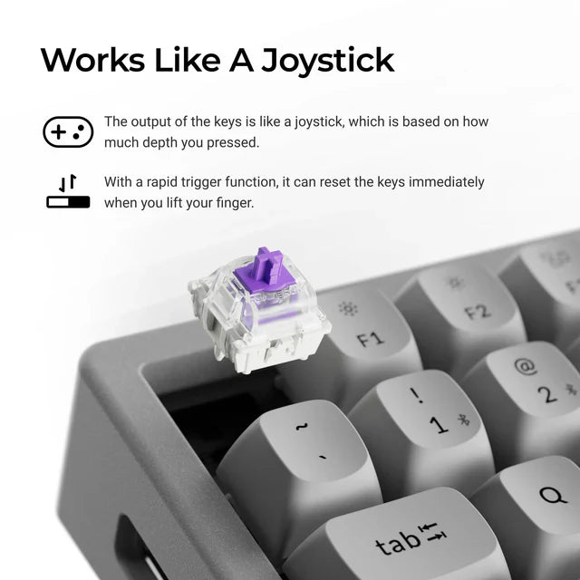 Keychron K2 HE Wireless Magnetic Switch Custom Keyboard - Concrete Edition