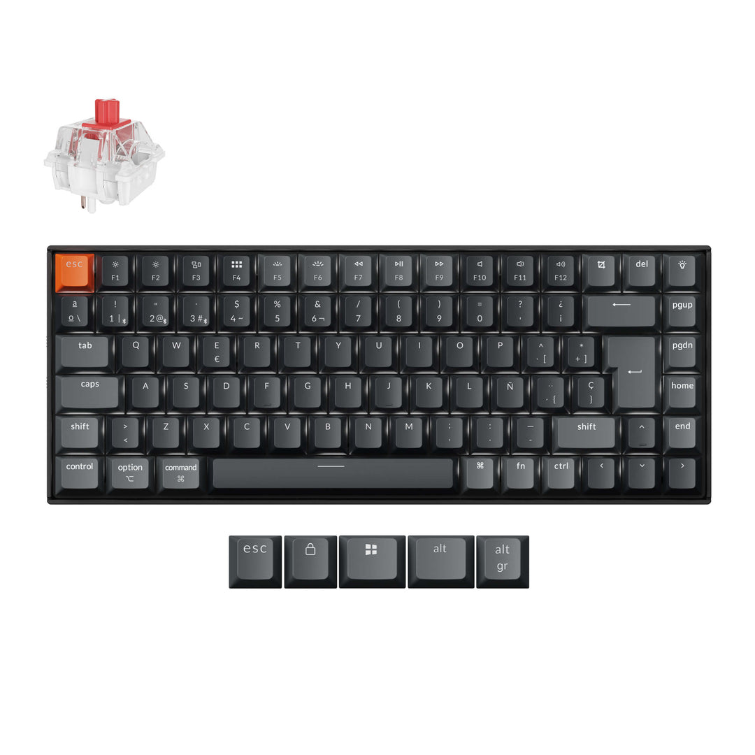 Keychron Q2 Pro Mechanische Tastatur – Kabellos, DE-ISO-Layout, Hot-Swap, Aluminium