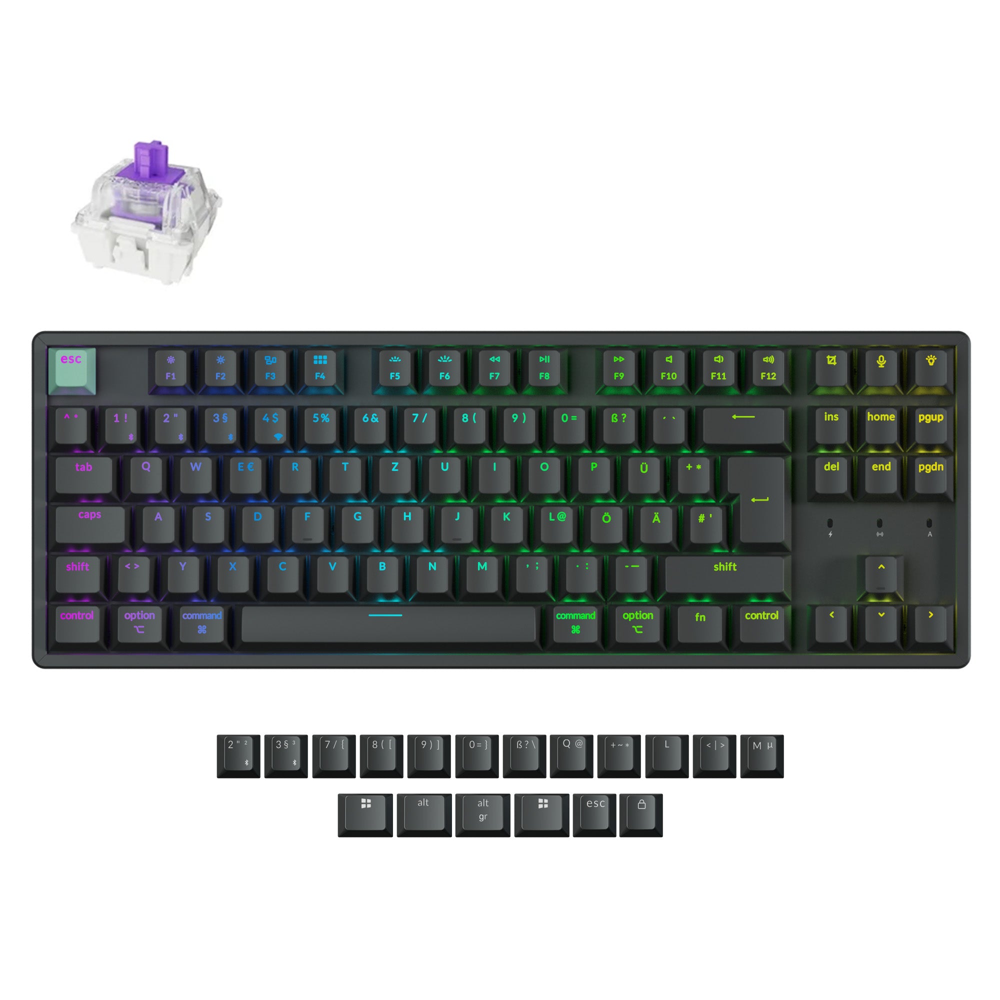 Keychron K8 HE Wireless Magnetic Switch Custom Keyboard ISO Layout Collection