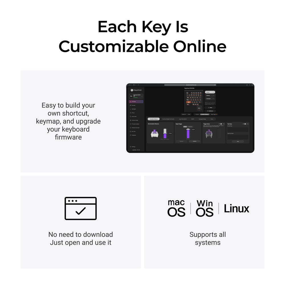 Keychron C0 HE Wired One Handed Magnetic Switch Gaming Keyboard(ANSI US Layout)