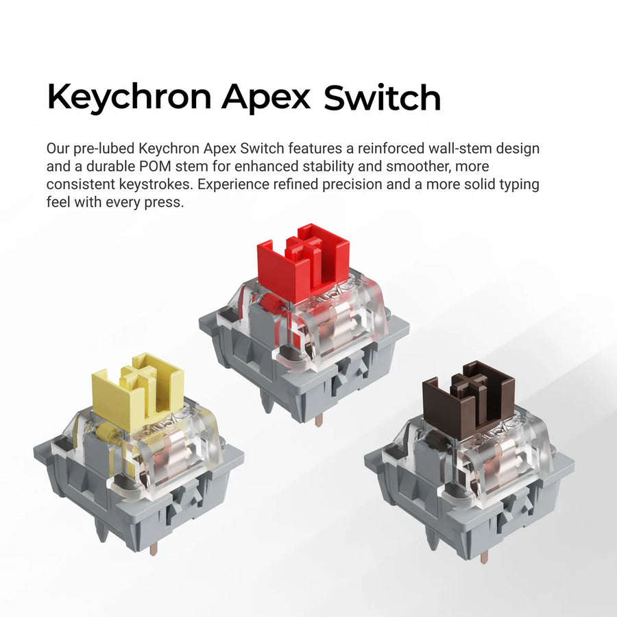 Keychron C2 Pro 8K QMK Wired Custom Mechanical Keyboard (US ANSI Layout)