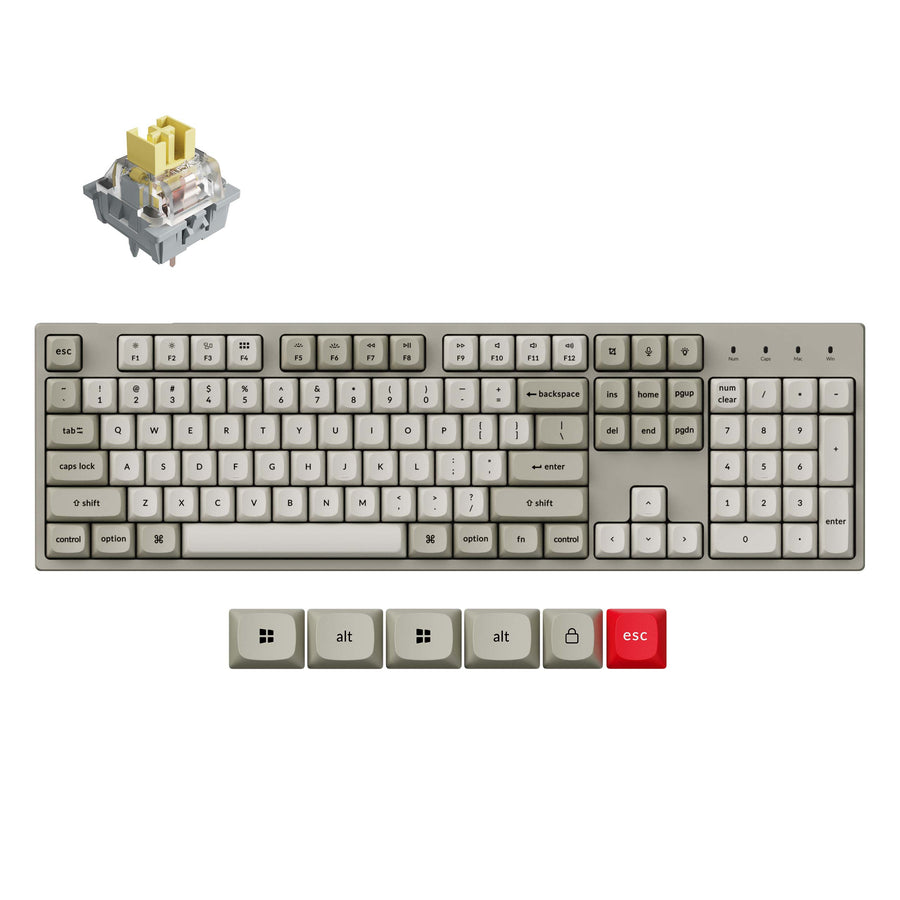 Keychron C2 Pro 8K QMK Wired Custom Mechanical Keyboard (US ANSI Layout)