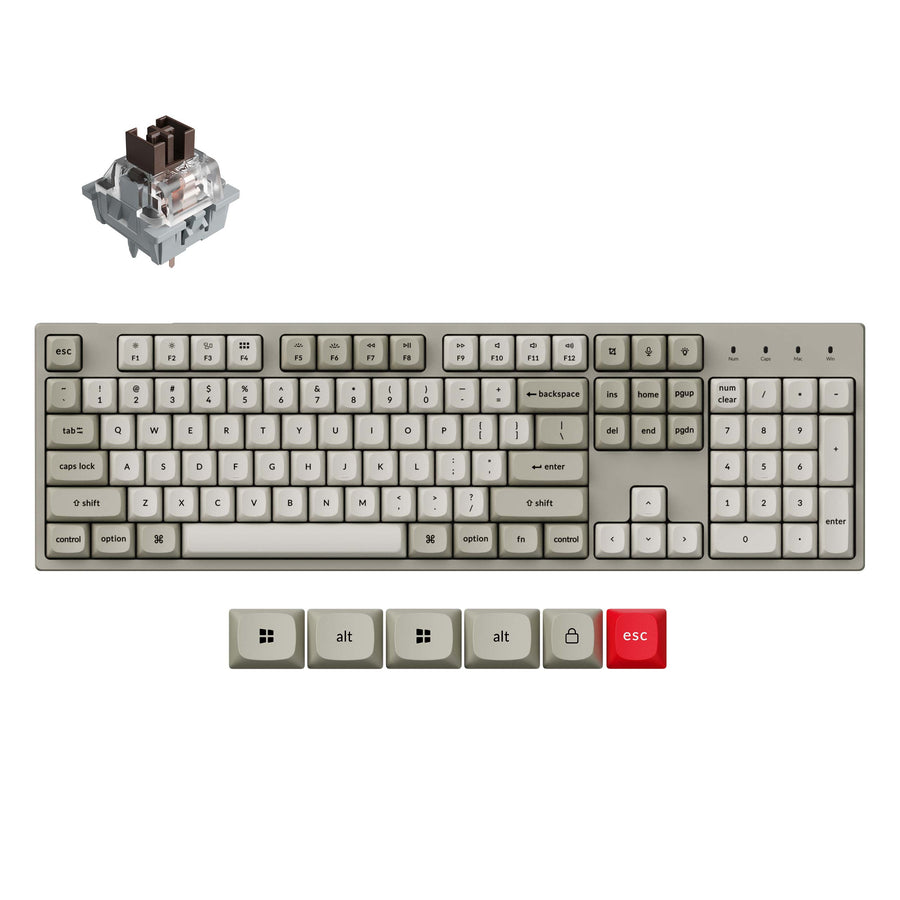 Keychron C2 Pro 8K QMK Wired Custom Mechanical Keyboard (US ANSI Layout)