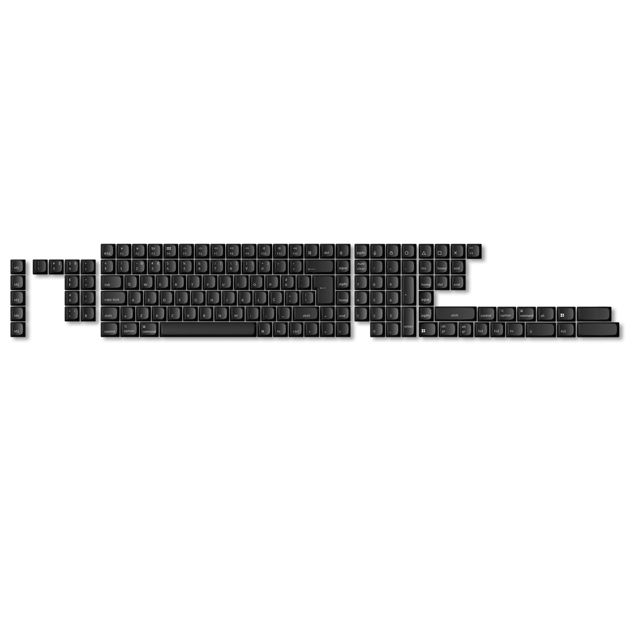 ISO Shine-Through ABS OSA Vollständiges Keycap-Set