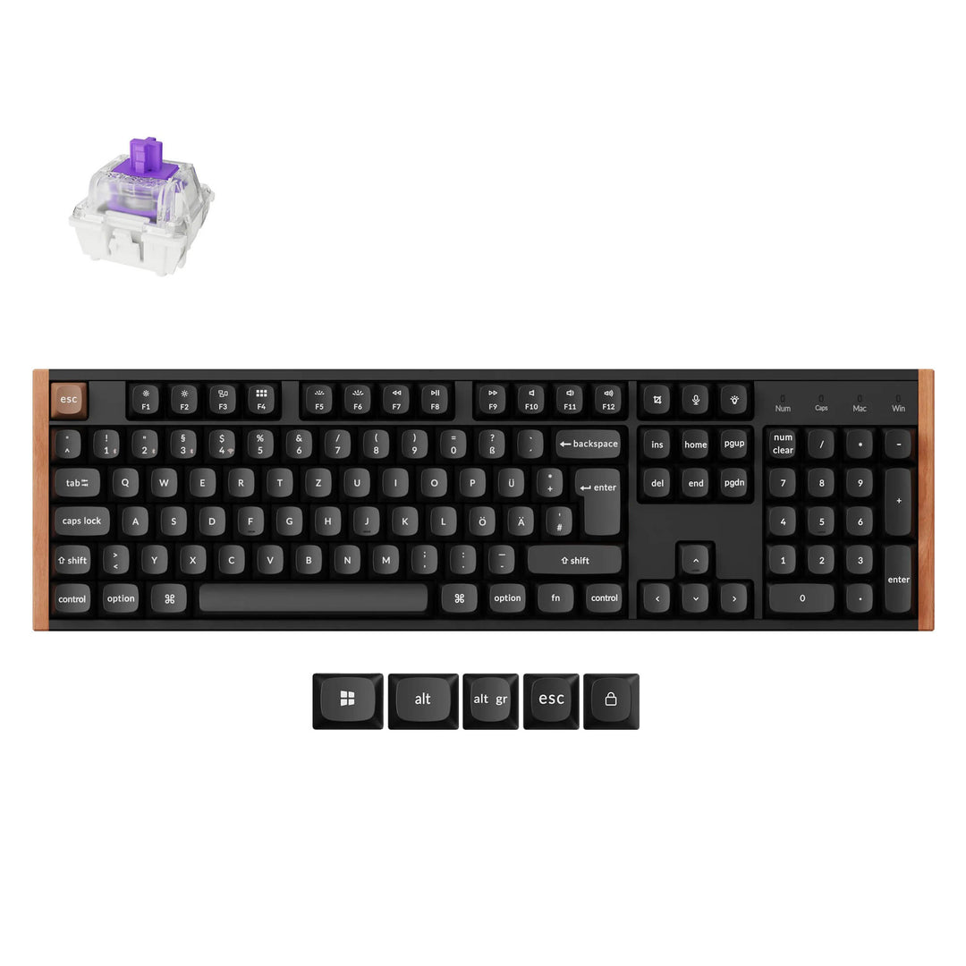 Keychron K2 HE Draadloos Spaans toetsenbord, 2,4 GHz en Keychron K2 HE Draadloos Spaans toetsenbord, 2,4 GHz en