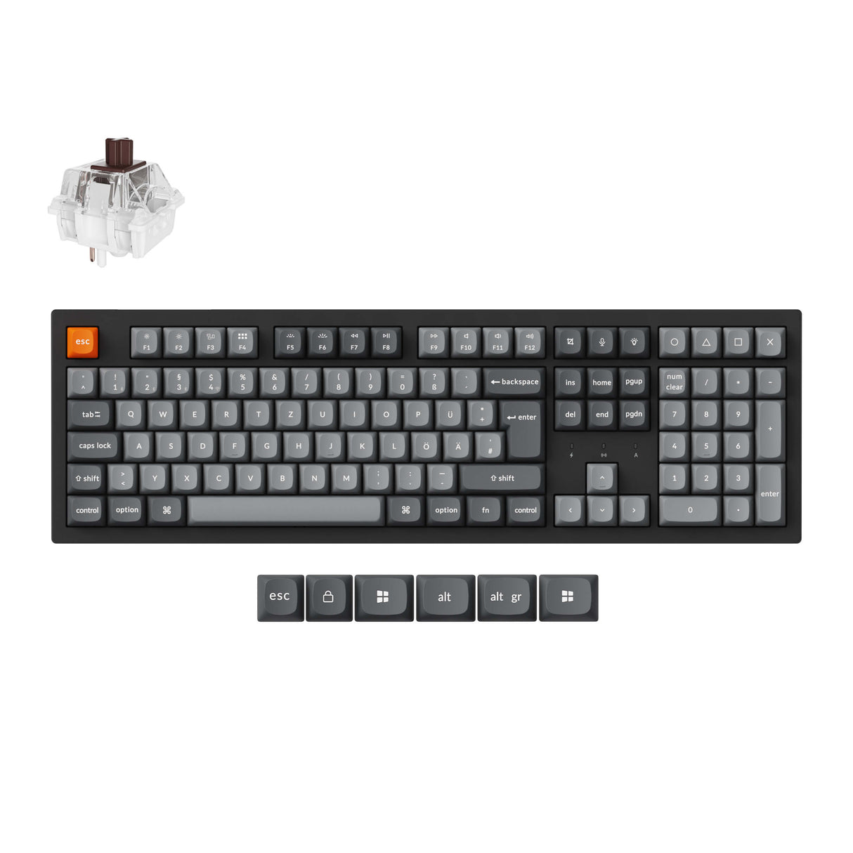 Keychron K10 Max QMK Wireless Custom Mechanical Keyboard ISO Layout Collection