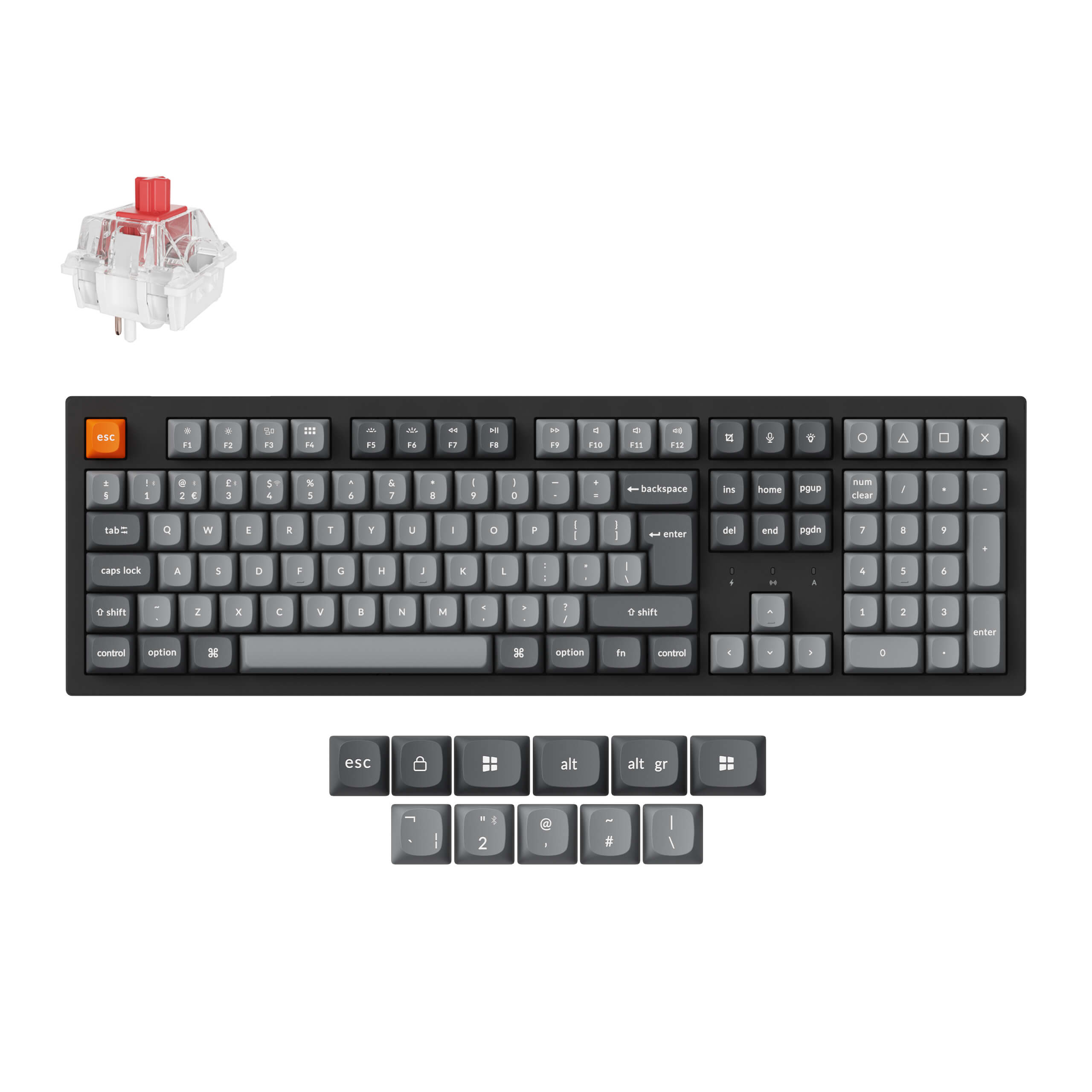 Keychron K10 Max QMK Wireless Custom Mechanical Keyboard ISO Layout Collection