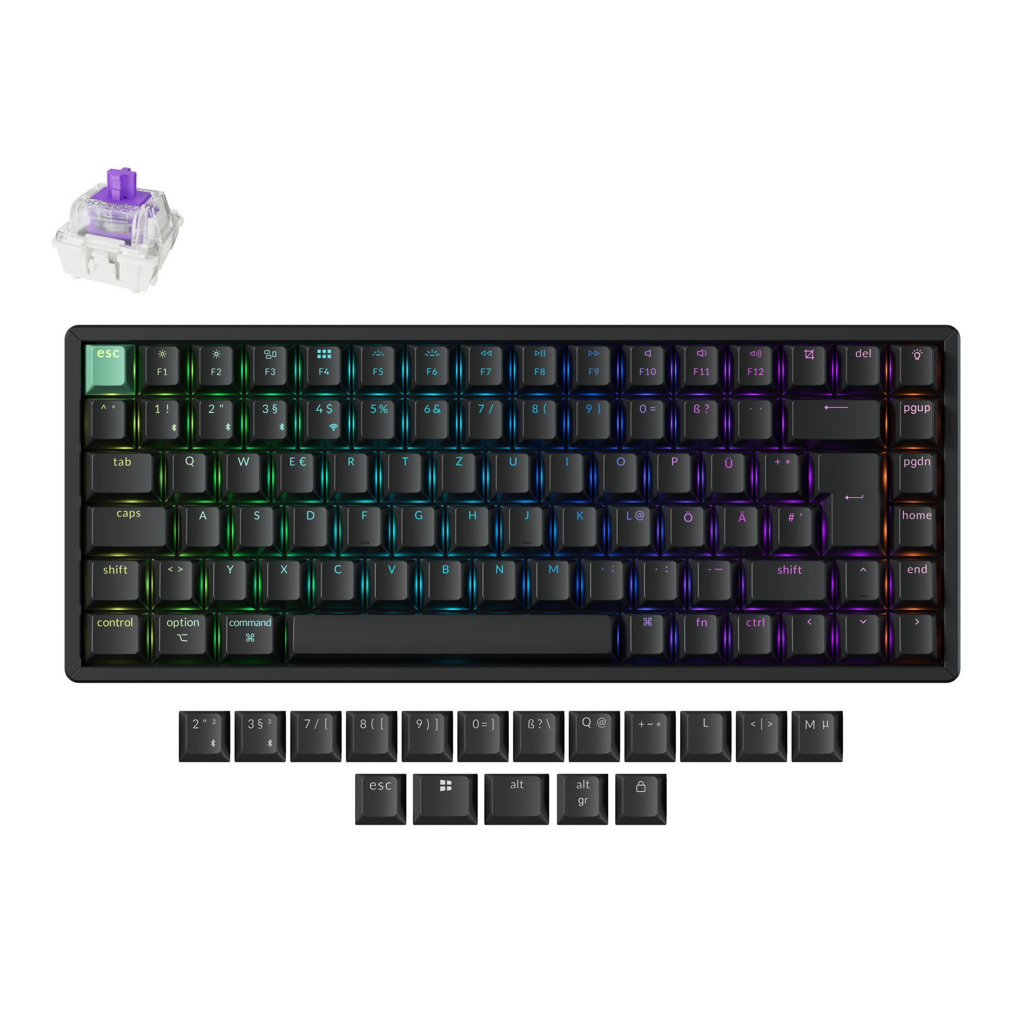 Keychron K2 HE Wireless Magnetic Switch Benutzerdefinierte Tastatur ISO Layout Kollektion
