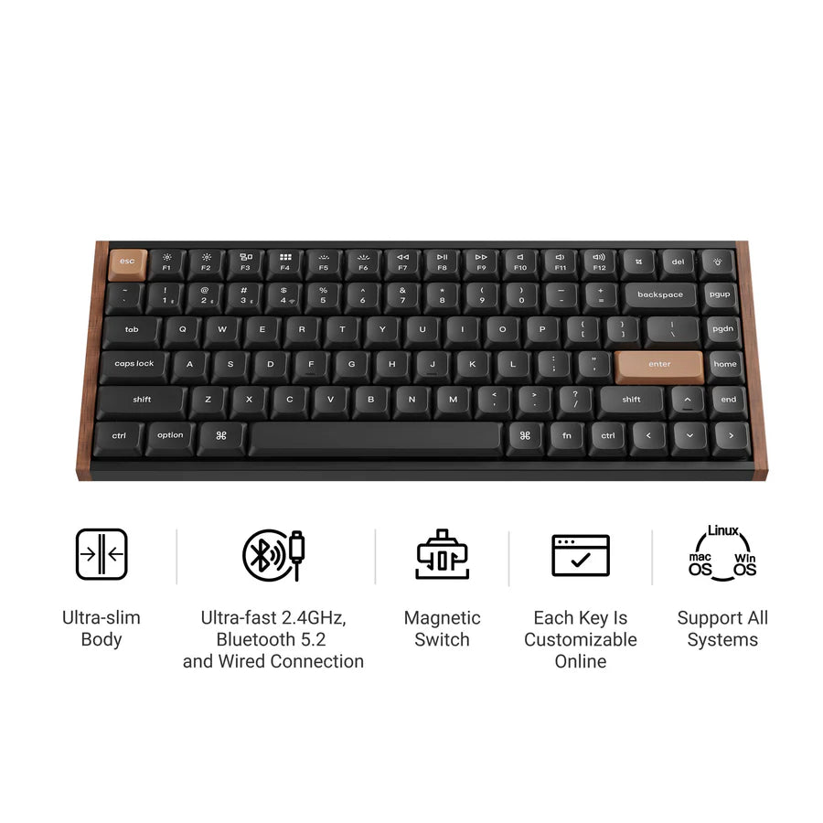 Keychron K3 HE Wireless Magnetic Switch Custom Keyboard(US ANSI Layout)
