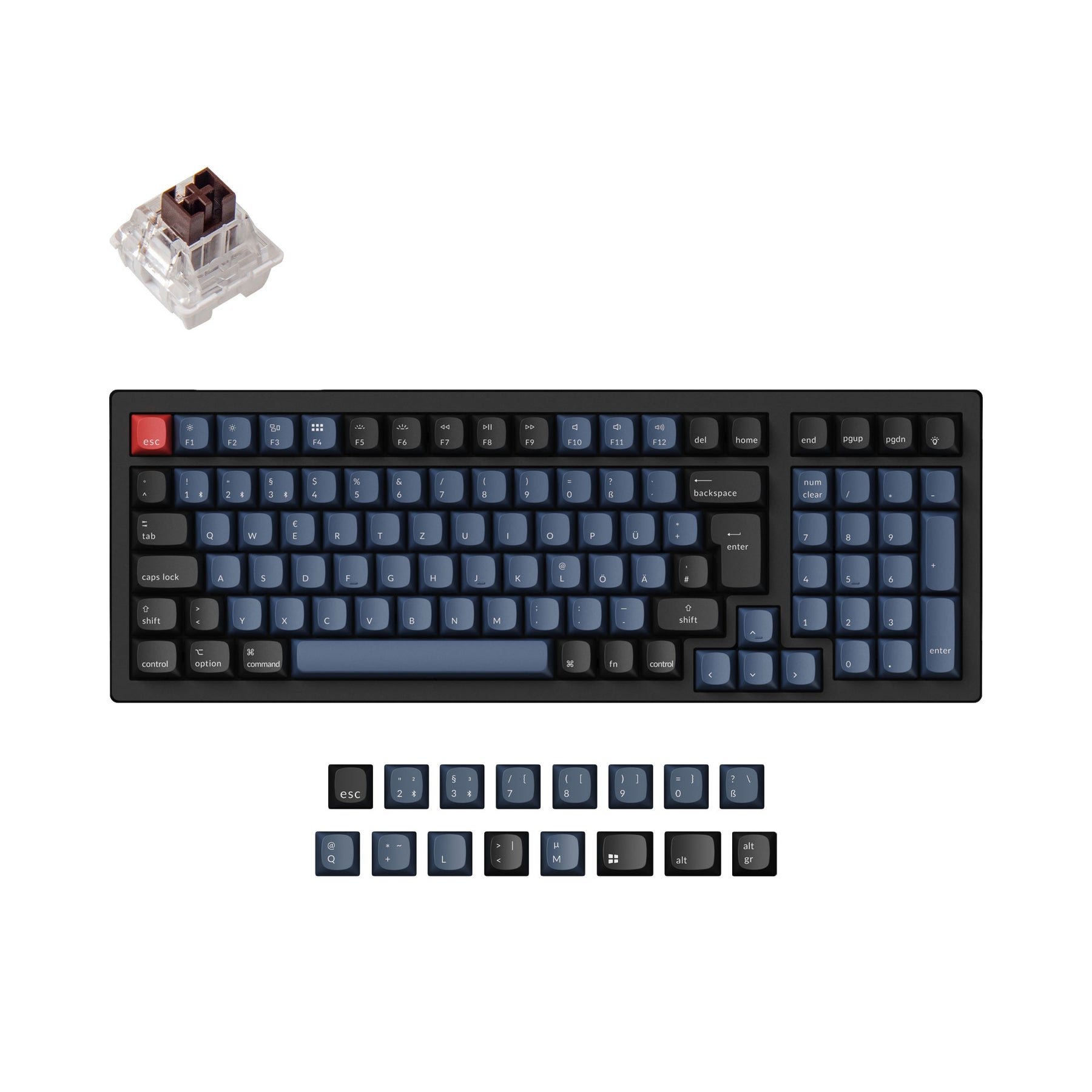 Keychron K4 Pro QMK/VIA kabellose mechanische Tastatur ISO-Layout-Sammlung