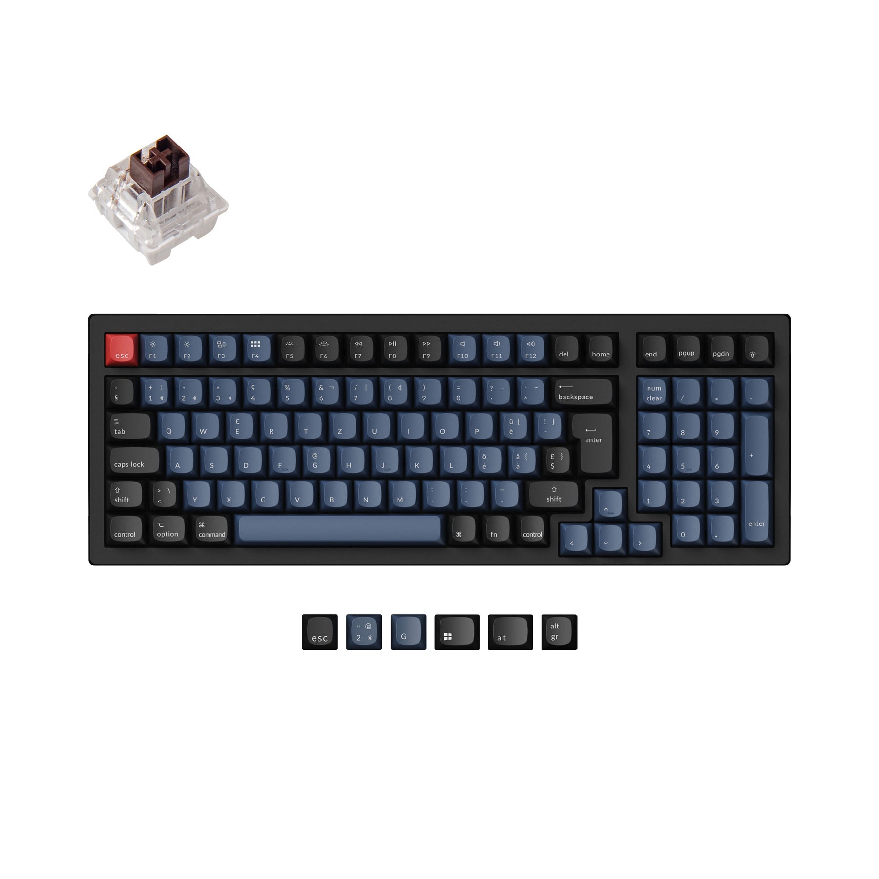 Keychron K4 Pro QMK/VIA kabellose mechanische Tastatur ISO-Layout-Sammlung