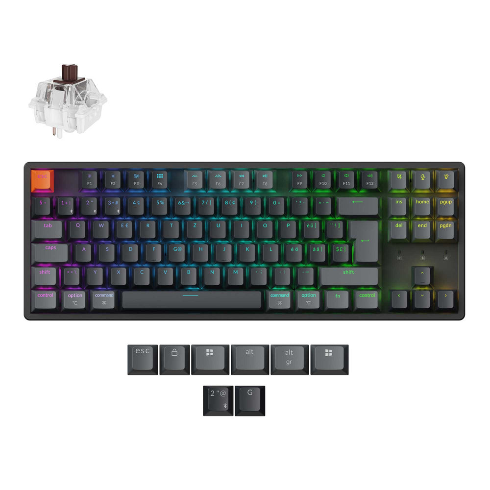 Keychron K8 QMK Kabellose Mechanische Tastatur (ISO Layout) - Version 2