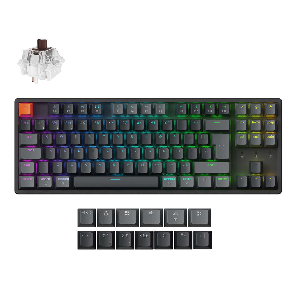 Keychron K8 QMK Kabellose Mechanische Tastatur (ISO Layout) - Version 2