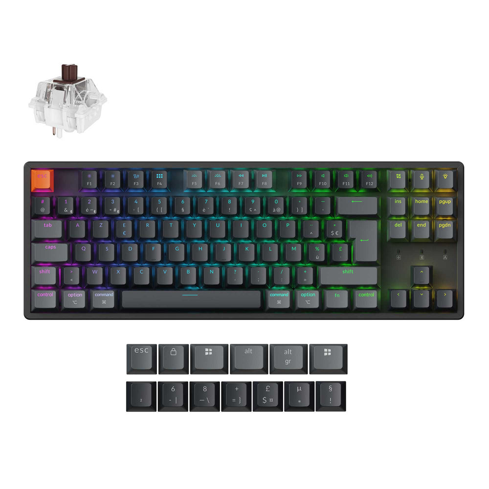 Keychron K8 QMK Kabellose Mechanische Tastatur (ISO Layout) - Version 2