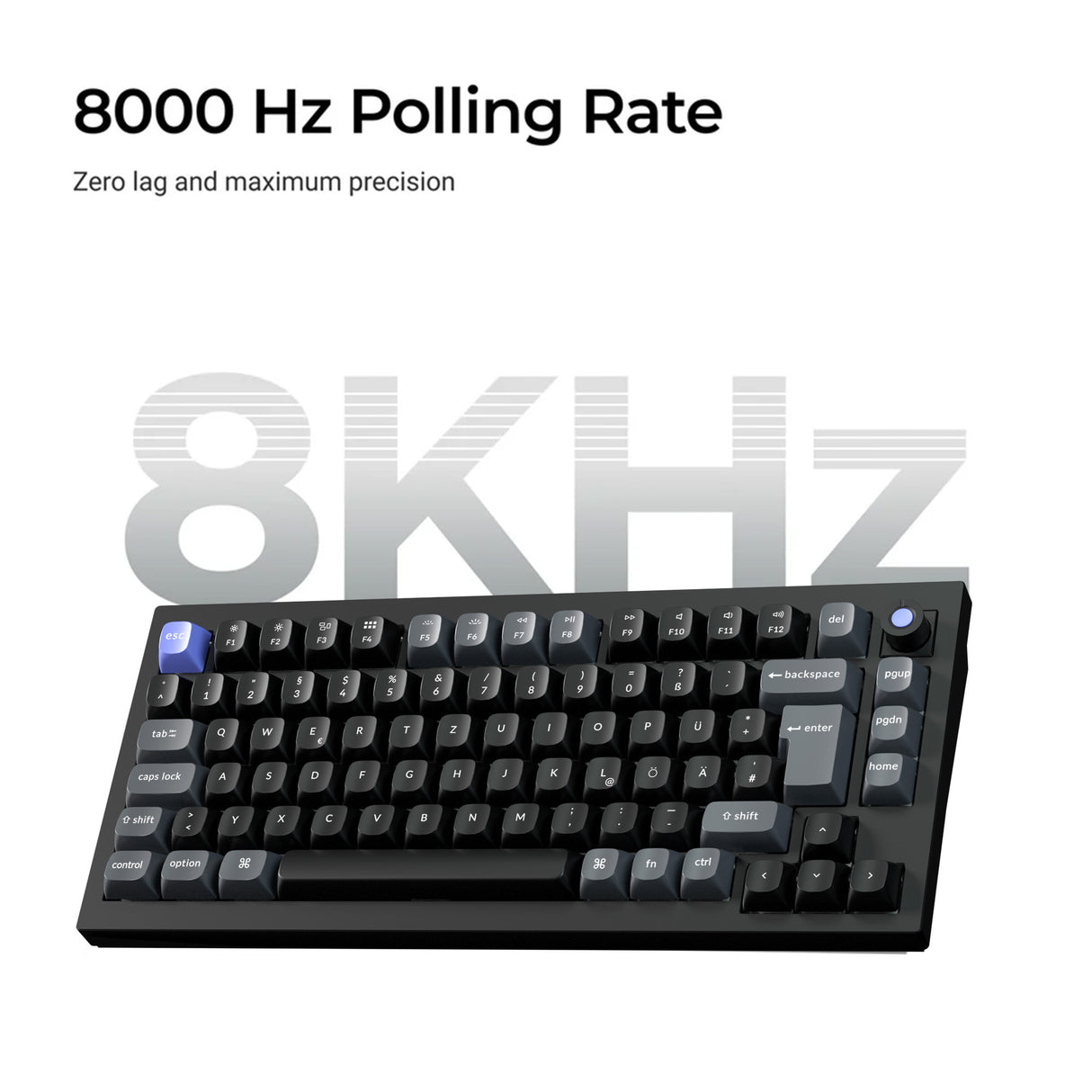 Keychron Q1 HE 8K Magnetic Switch Keyboard (ISO layout Only Wired Keyboard)