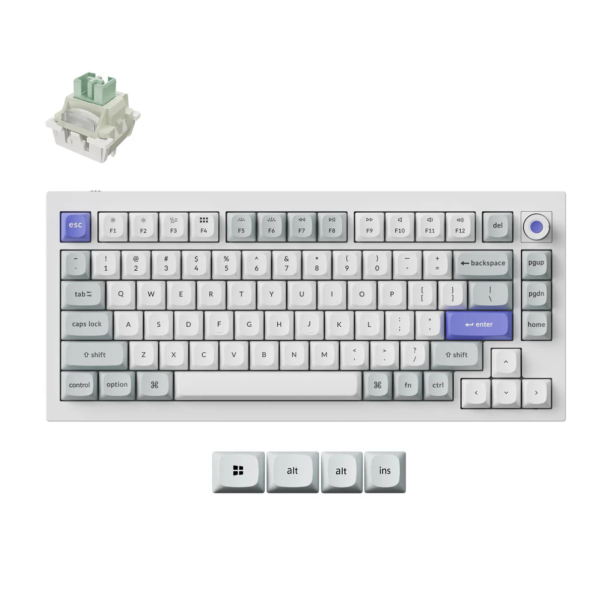 Keychron Q1 HE 8K Magnetische Schalter Tastatur(US ANSI layout)