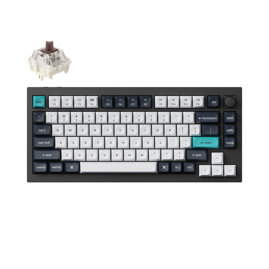 Keychron Q1 Max QMK/VIA Drahtlose benutzerdefinierte mechanische Tastatur (US-Layout)