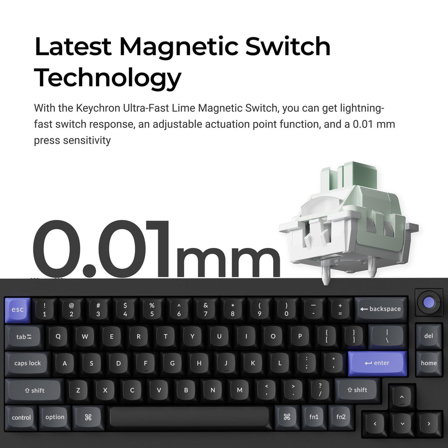 Keychron Q2 HE 8K Magnetic Switch Keyboard(US ANSI layout Only Wired Keyboard)