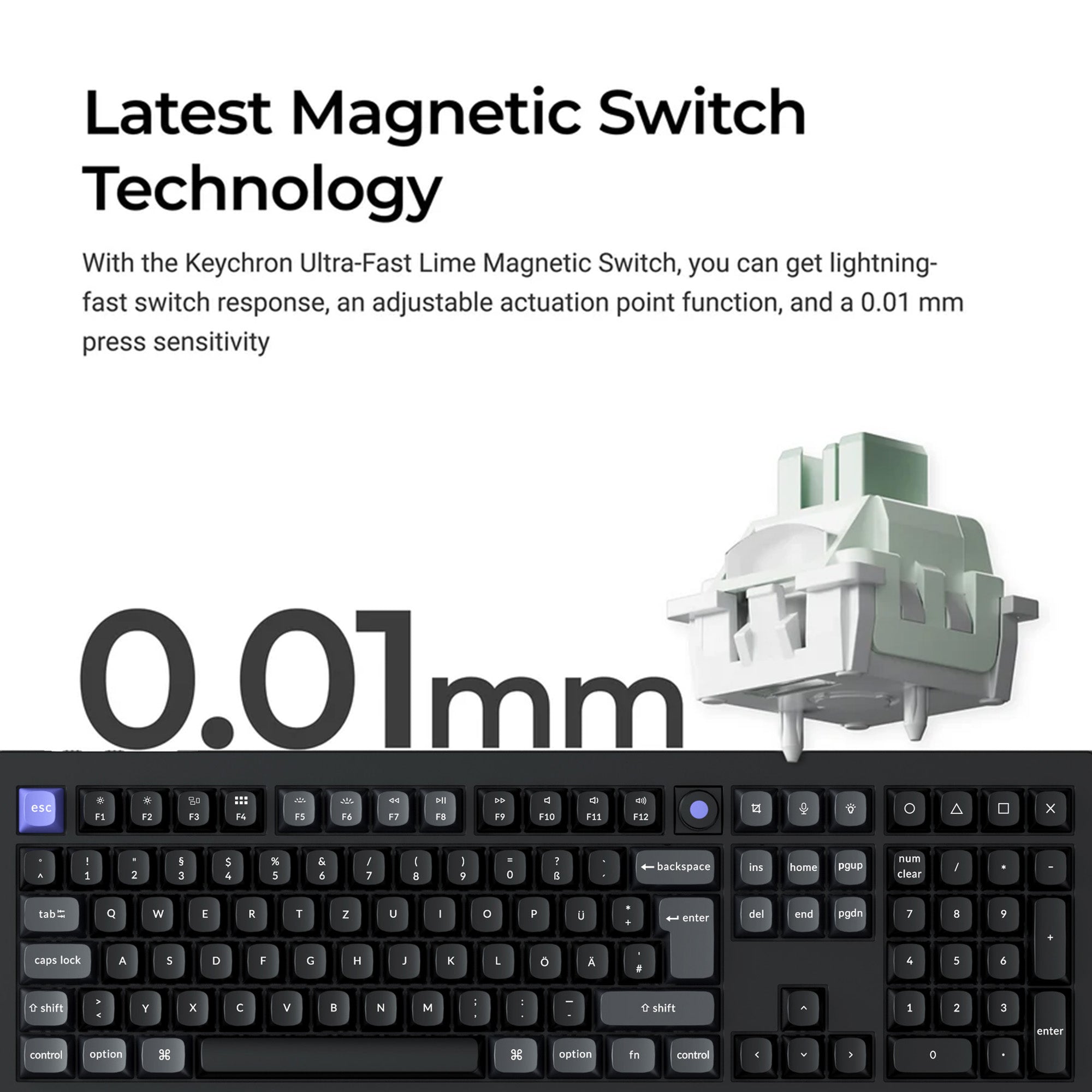 Keychron Q6 HE 8K Magnetic Switch Keyboard(ISO Layout Only Wired Keyboard)