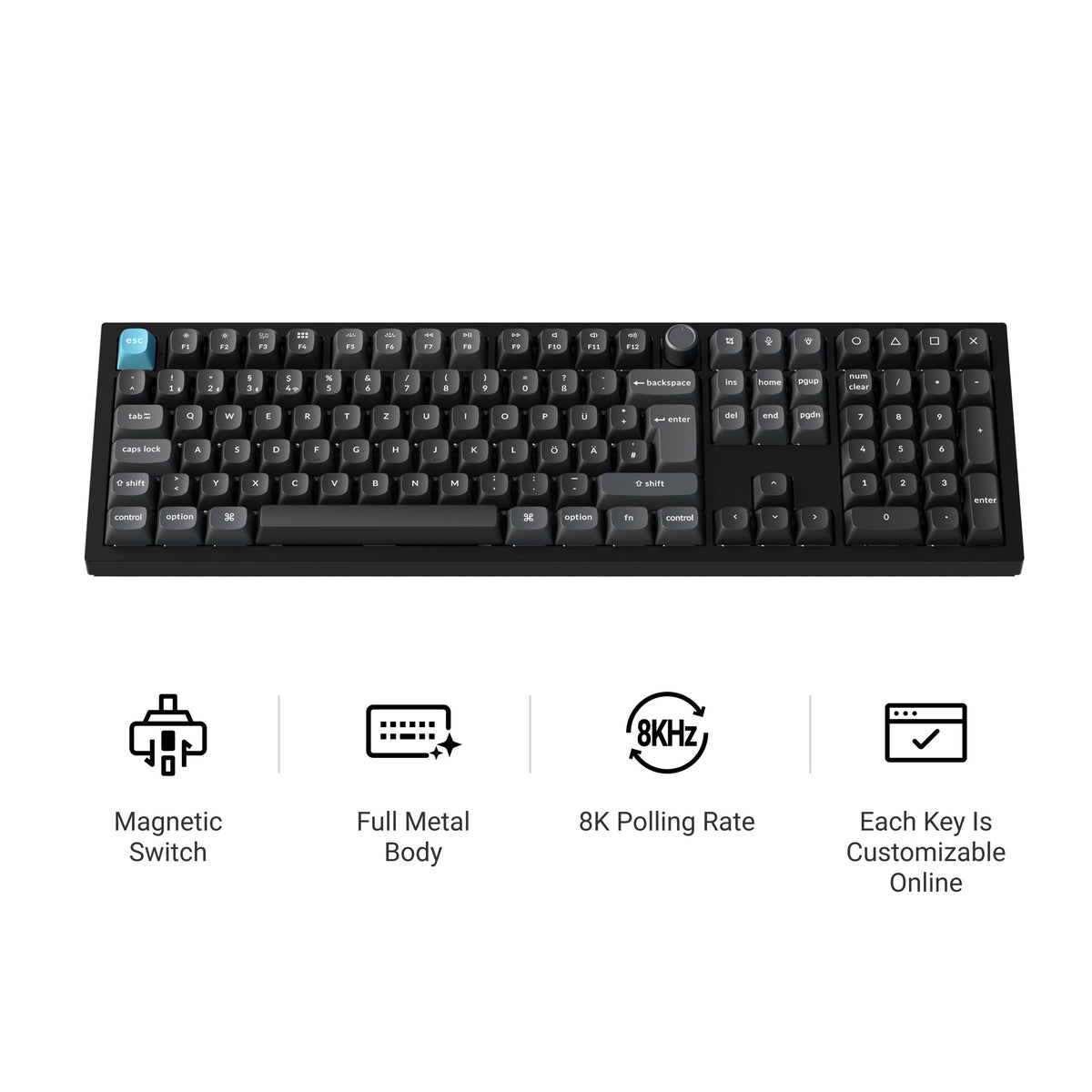 Keychron Q6 Ultra 8K Wireless Custom Mechanical Keyboard (ISO Layout ...