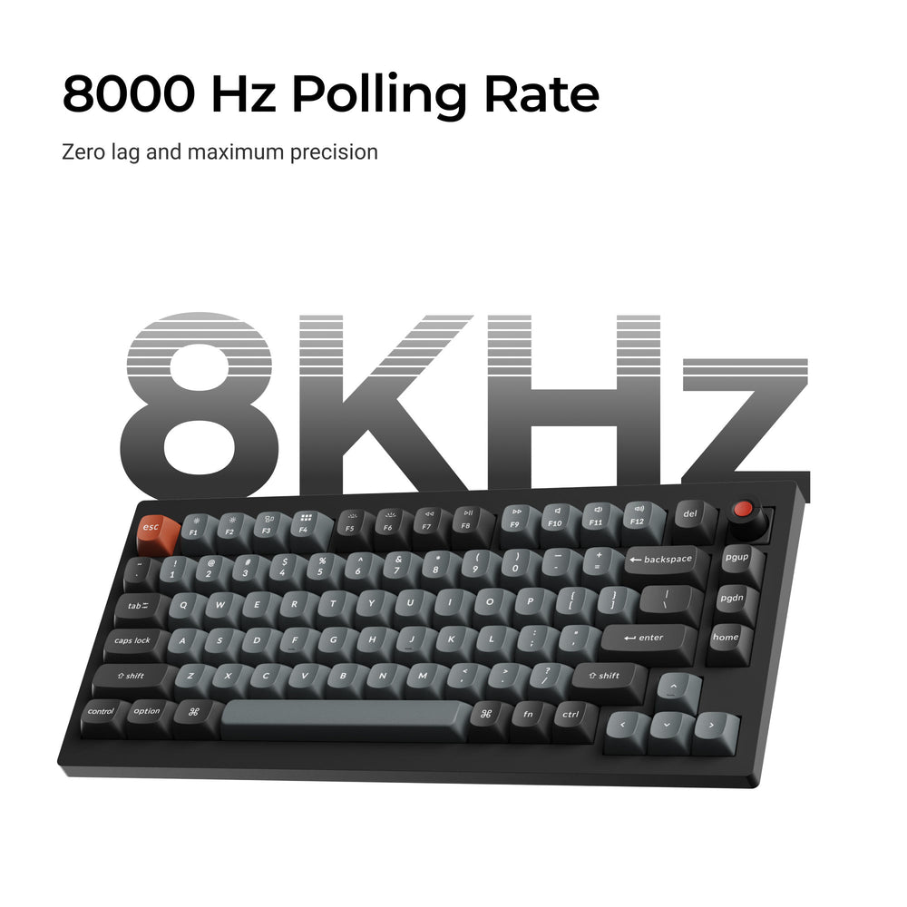 Keychron V1 8K QMK Wired Custom Mechanical Keyboard (US ANSI Layout Only Wired Keyboard)
