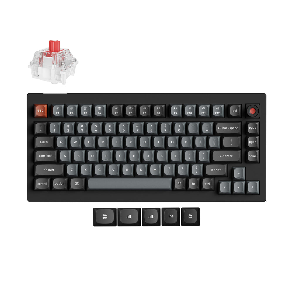 Keychron V1 8K QMK Wired Custom Mechanical Keyboard (US ANSI Layout Only Wired Keyboard)