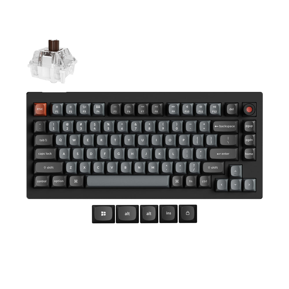 Keychron V1 8K QMK Wired Custom Mechanical Keyboard (US ANSI Layout Only Wired Keyboard)