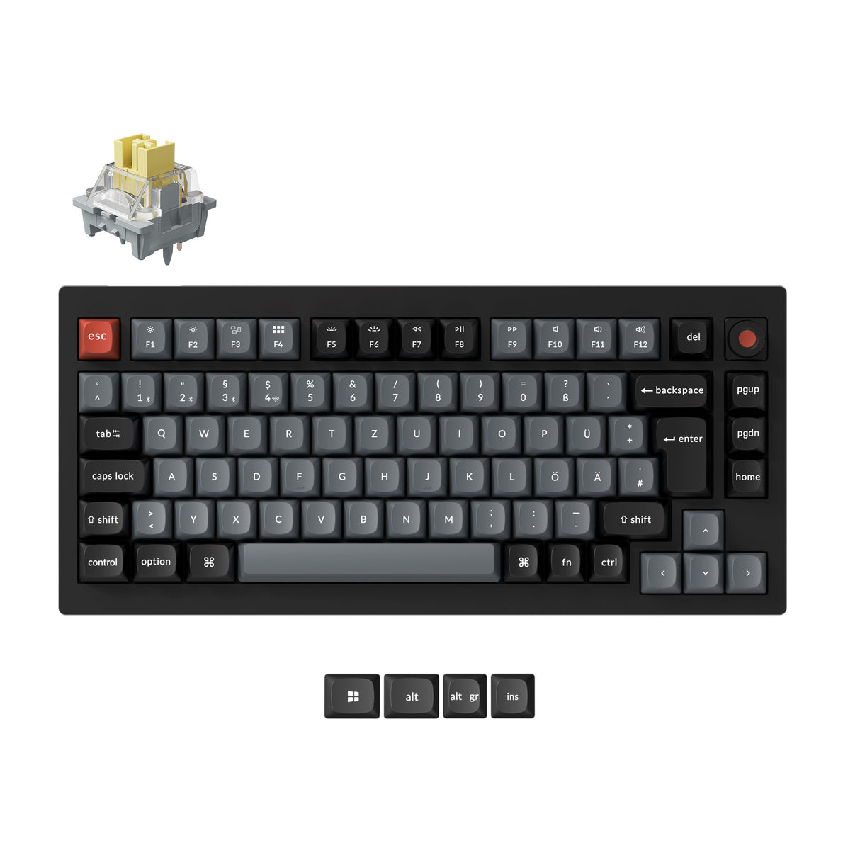 Keychron V1 8K QMK Wired Custom Mechanical Keyboard ISO Layout Collection